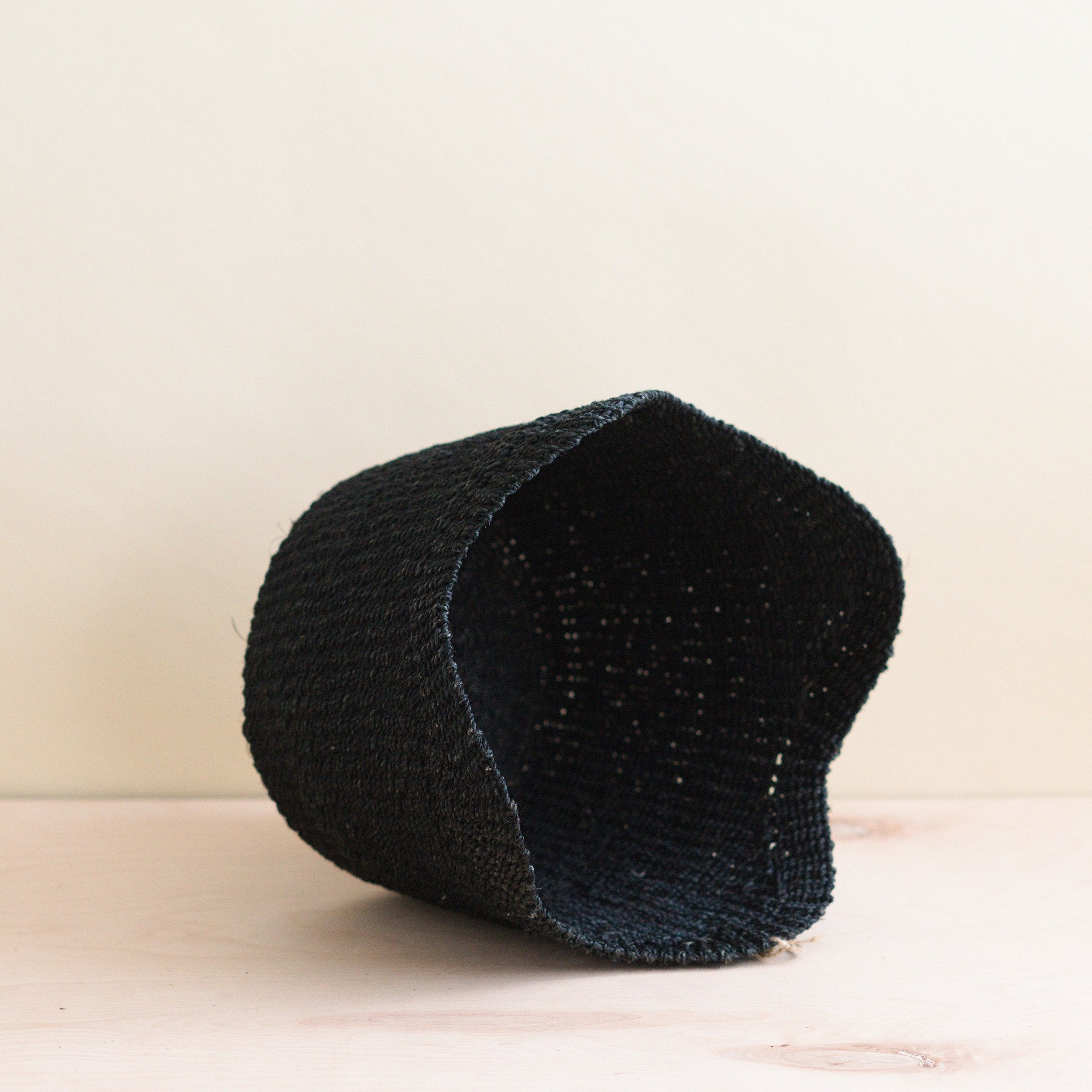 Baskets - Black Scallop Basket - Handwoven Basket | LIKHÂ - LIKHÂ