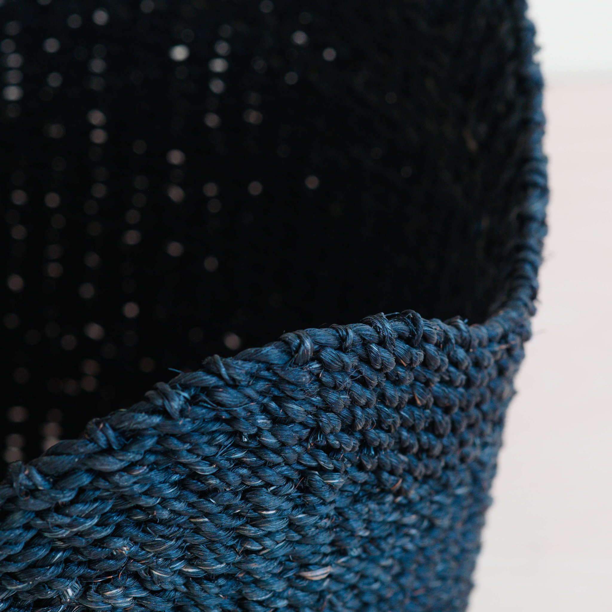 Baskets - Black Scallop Basket - Handwoven Basket | LIKHÂ - LIKHÂ