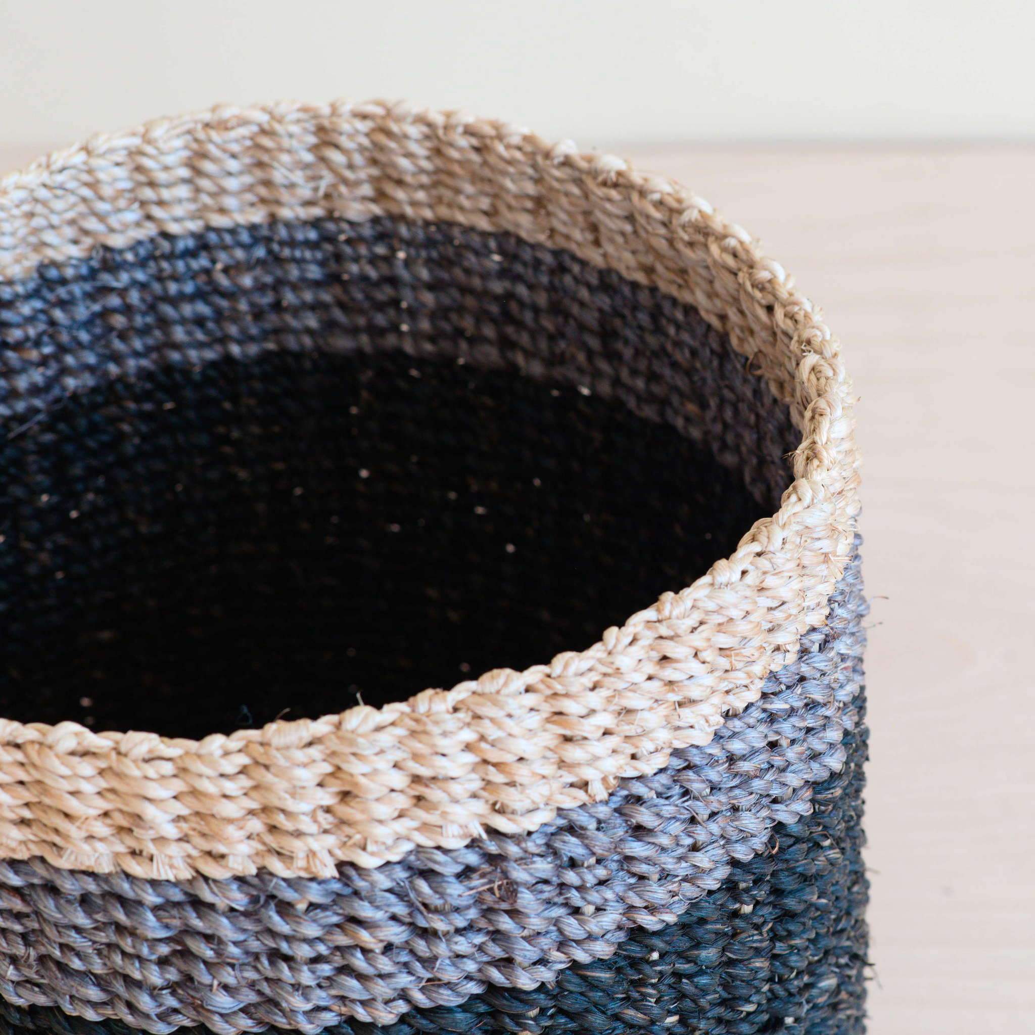 Baskets - Black Tabletop Mini Basket - Handmade Baskets | LIKHÂ - LIKHÂ