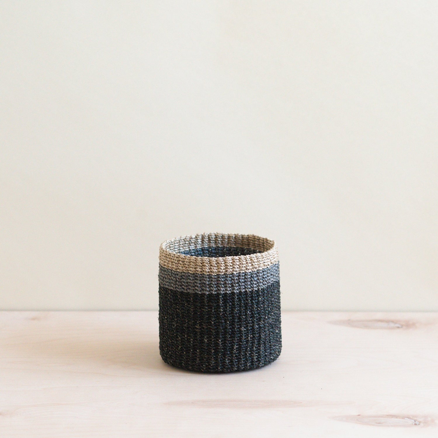 Baskets - Black Tabletop Mini Basket - Handmade Baskets | LIKHÂ - LIKHÂ