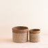 Baskets - Natural + Brown Tabletop Bins Set of 2 - Wicker Baskets | LIKHÂ - LIKHÂ