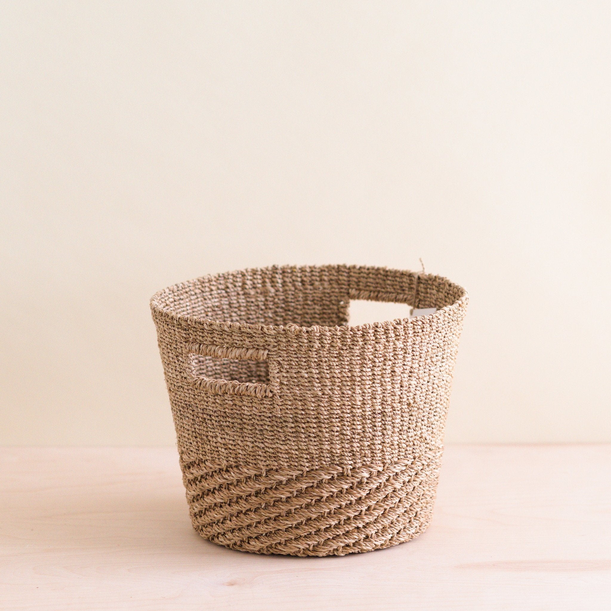 Woven Abaca Tapered Storage Basket, Small