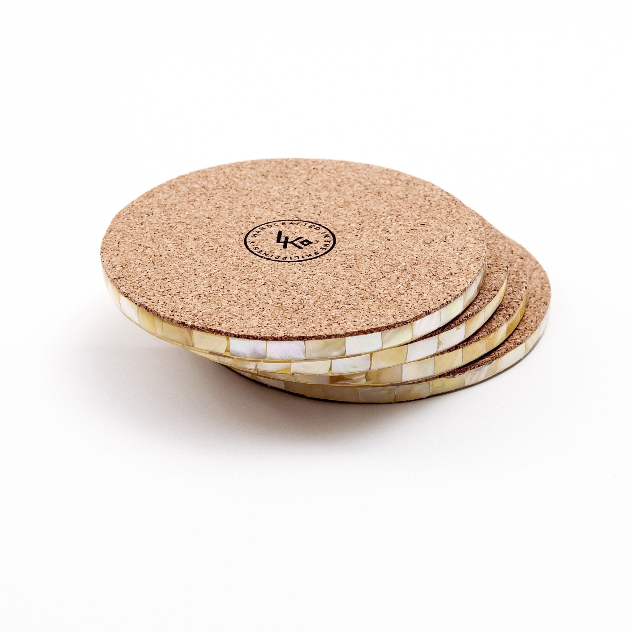 - Blocked Nude Mother-of-Pearl Coasters | LIKHA - LIKHÂ