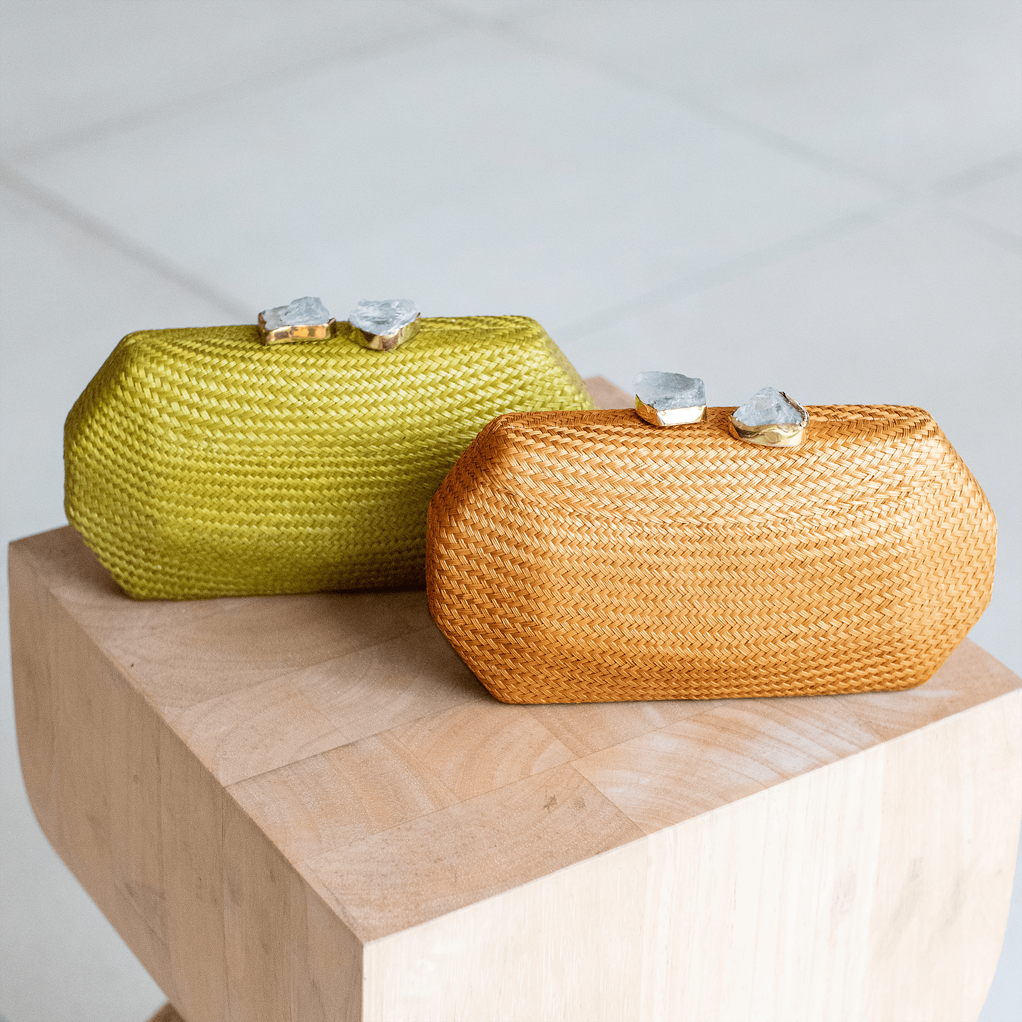Clutches - Camel Clutch Bag - Woven Clutch Purse | LIKHA - LIKHÂ