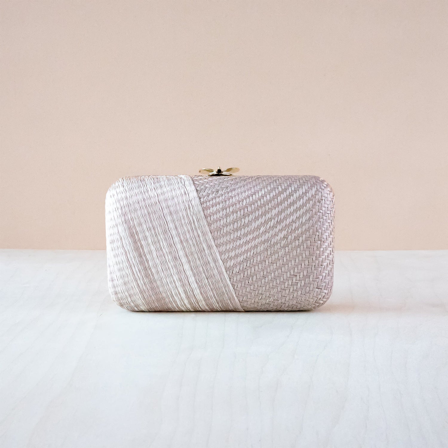 Clutches - Dusty Rose Kimono Clutch Purse - Handwoven Straw Bag | LIKHA - LIKHÂ