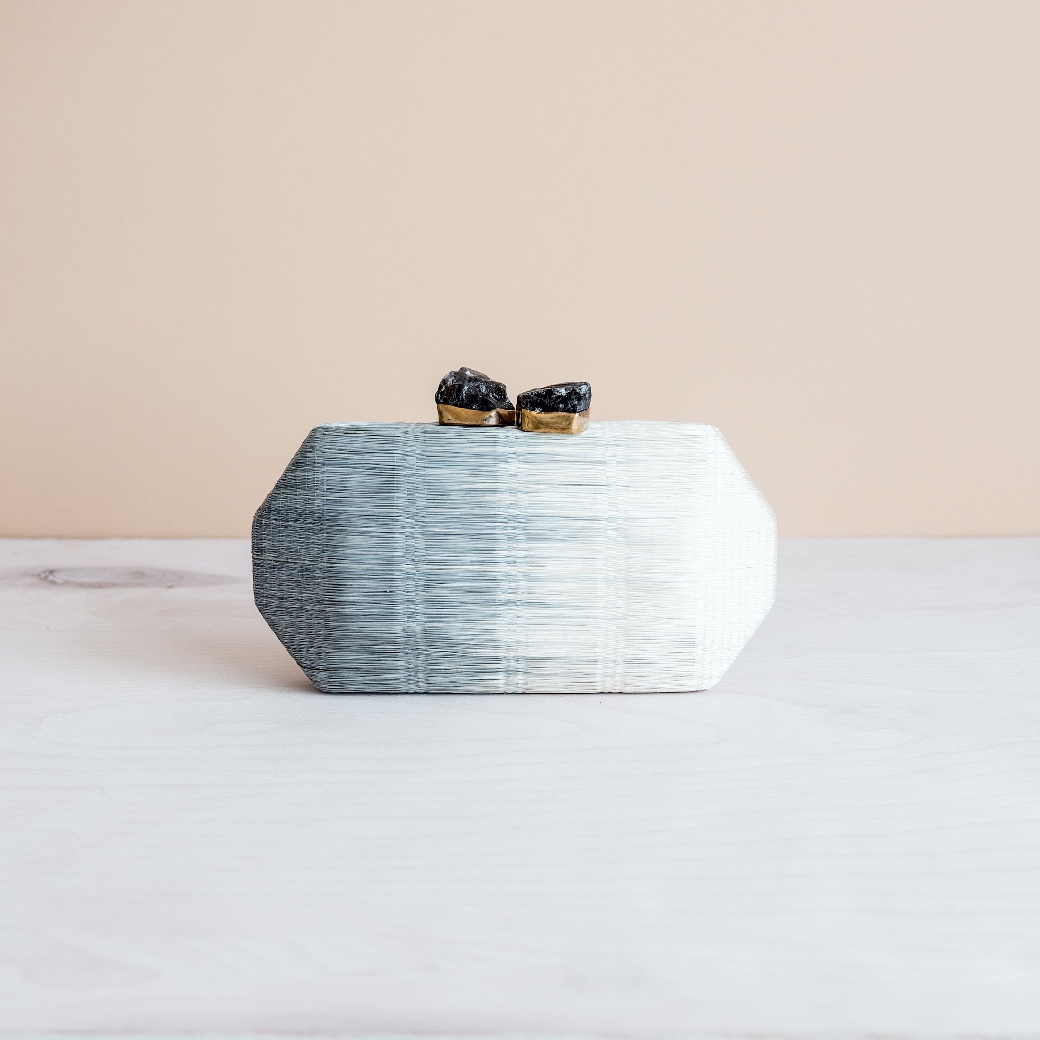 Clutches - Light Grey Clutch - Hexagon Clutch | LIKHÂ - LIKHÂ
