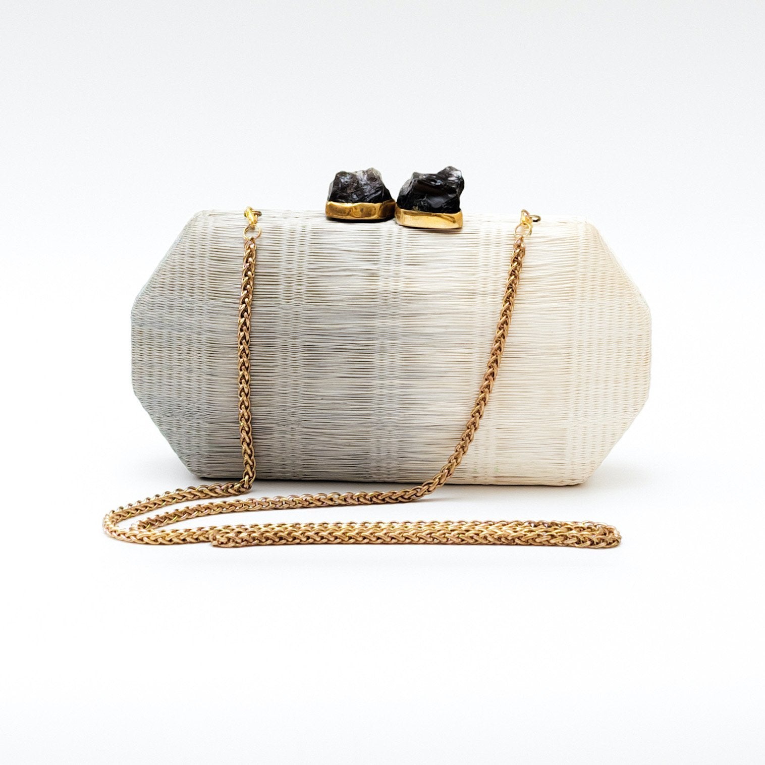 Clutches - Light Grey Clutch - Hexagon Clutch | LIKHÂ - LIKHÂ