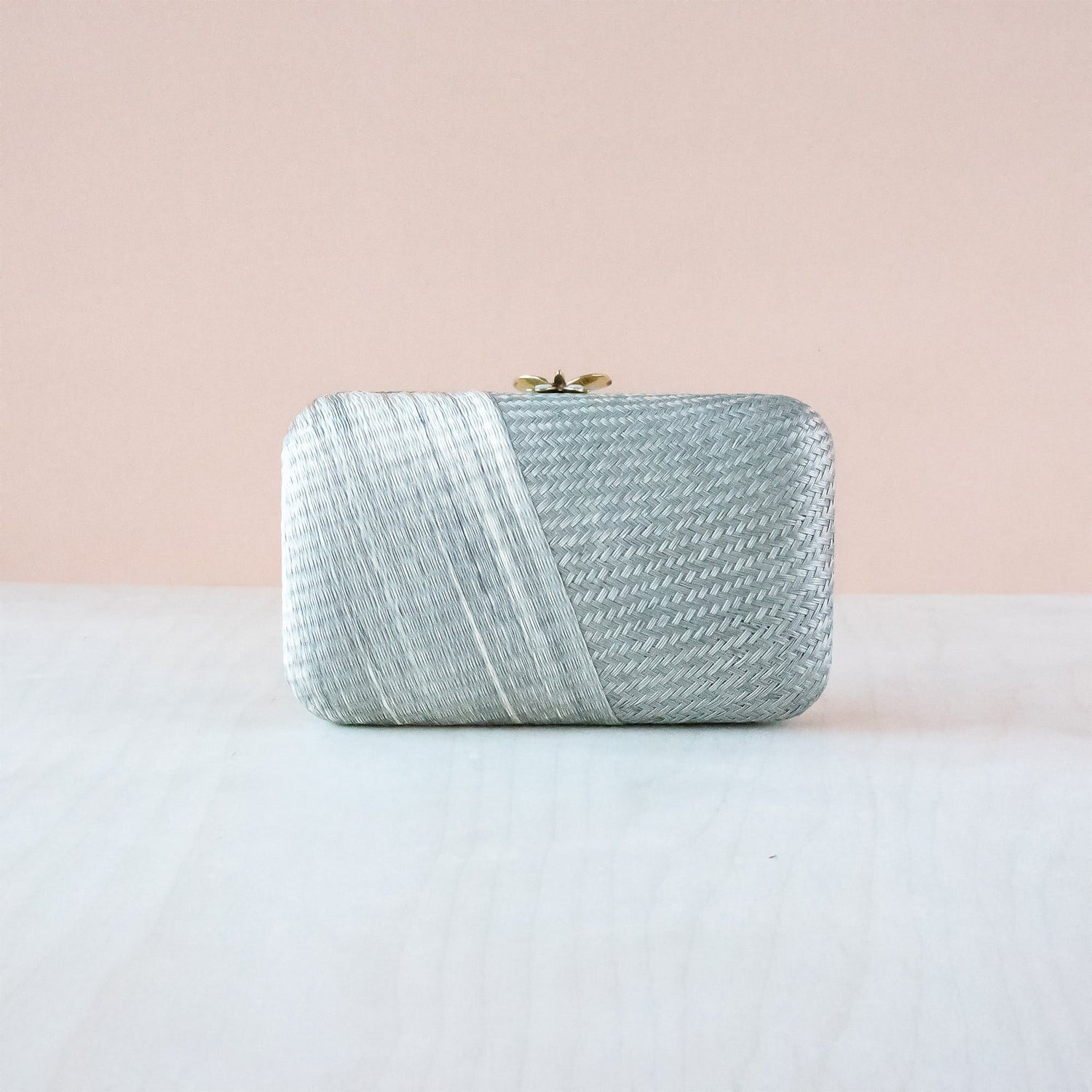 Clutches - Misty Grey Kimono Woven Purse - Handcrafted Clutches | LIKHA - LIKHÂ