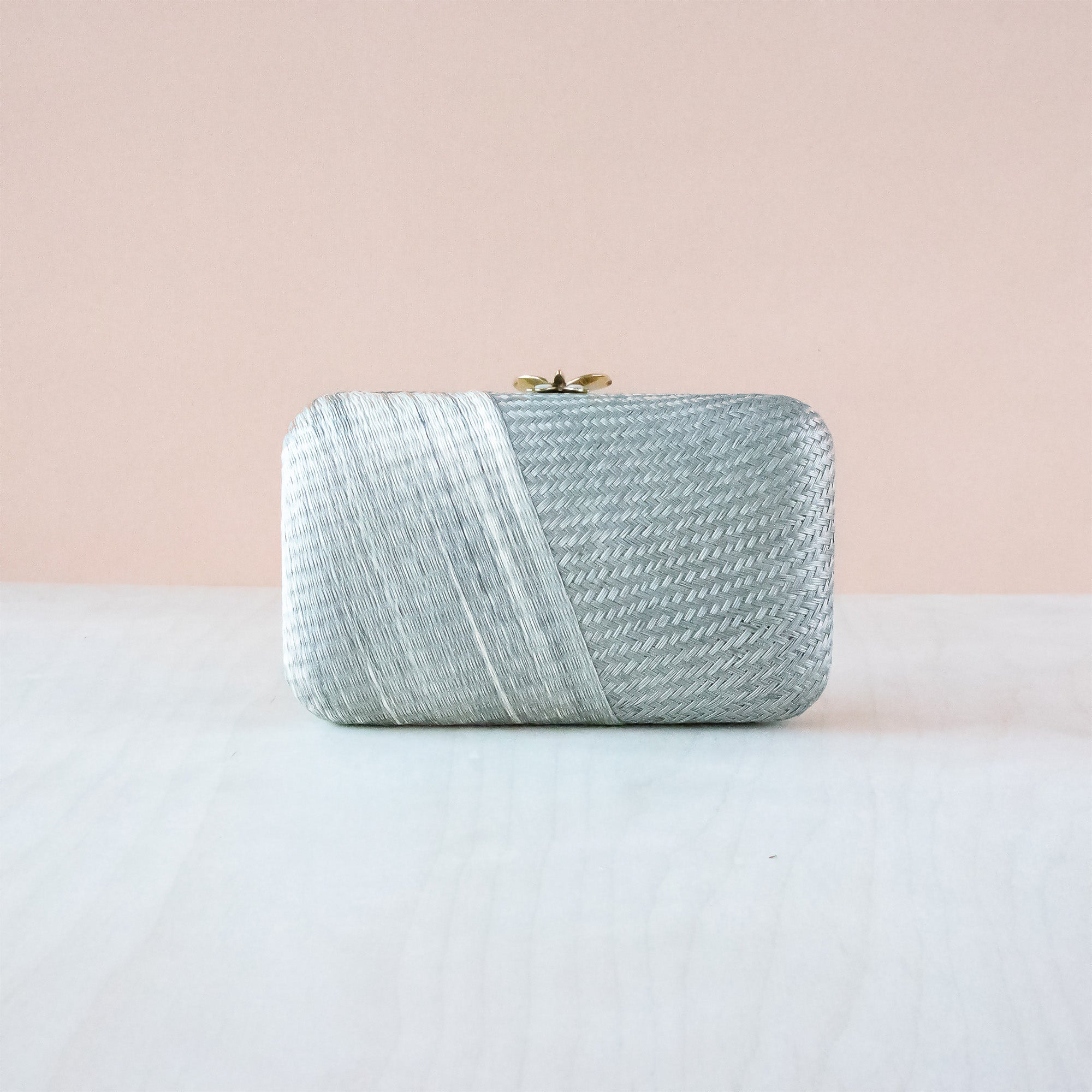 Clutches - Misty Grey Kimono Woven Purse - Handcrafted Clutches | LIKHA - LIKHÂ