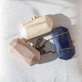 Clutches - Navy Blue Clutch - Handcrafted Clutches | LIKHÂ - LIKHÂ