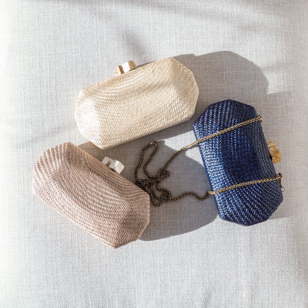 Clutches - Navy Blue Clutch - Handcrafted Clutches | LIKHÂ - LIKHÂ