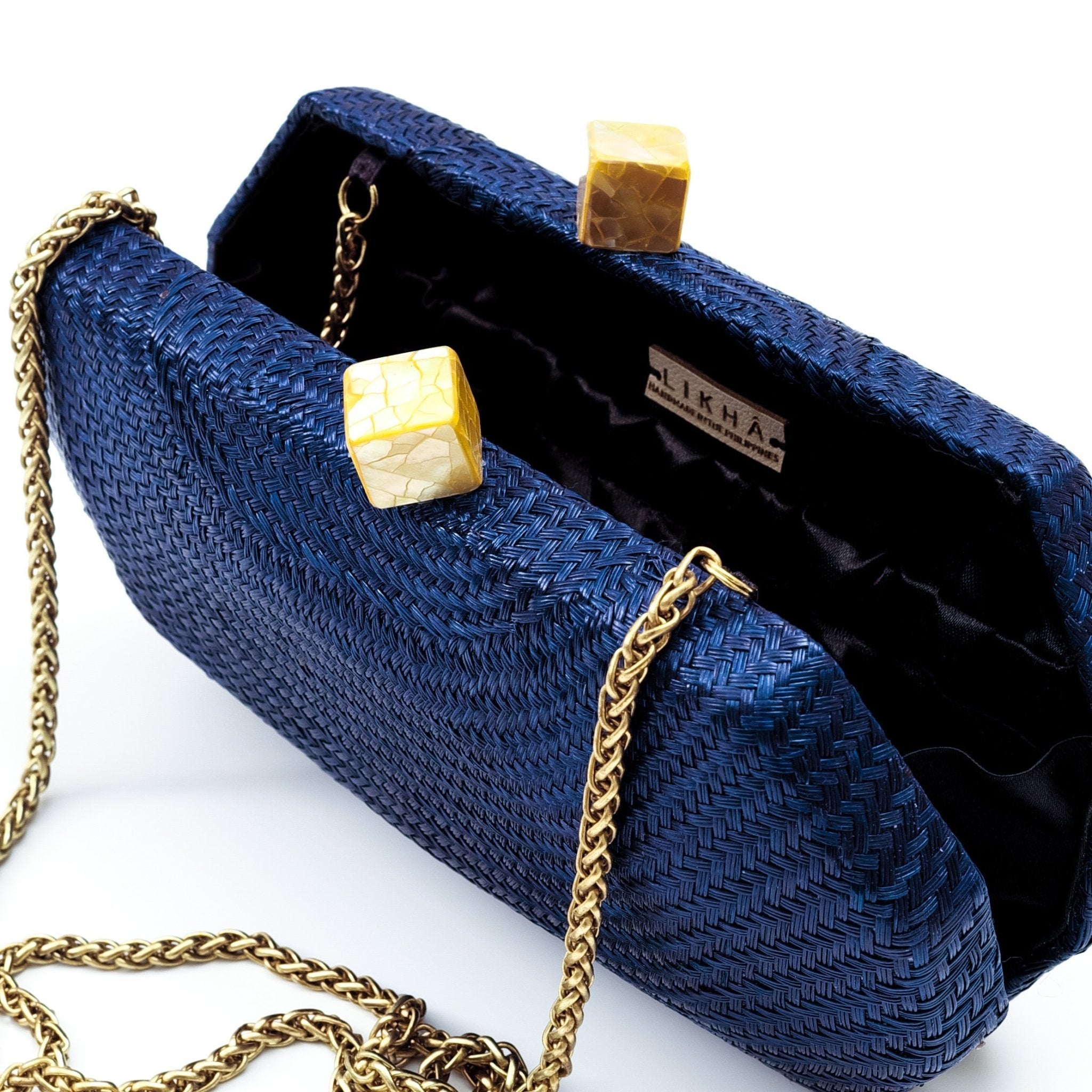 Clutches - Navy Blue Clutch - Handcrafted Clutches | LIKHÂ - LIKHÂ