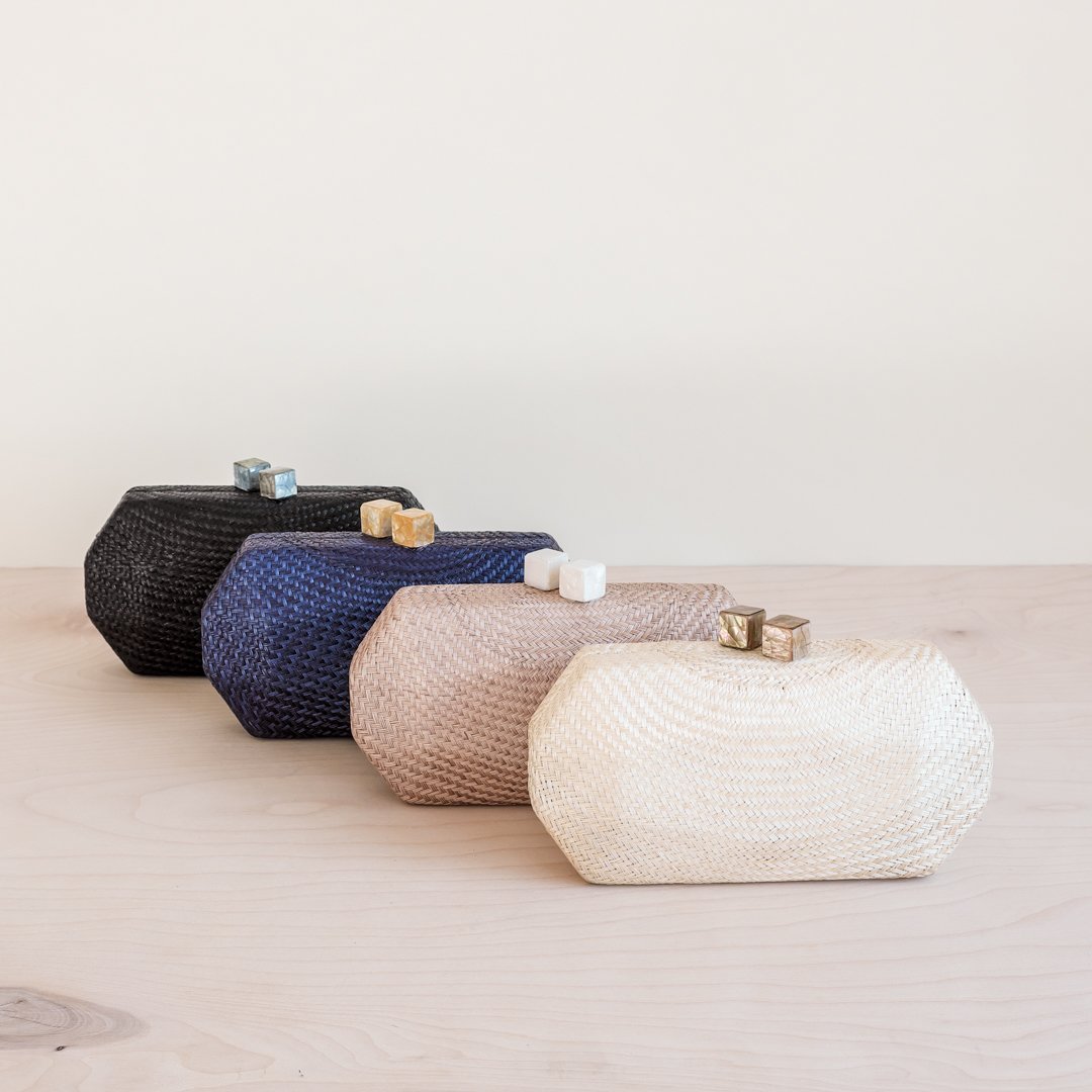 Clutches - Navy Blue Clutch - Handcrafted Clutches | LIKHÂ - LIKHÂ