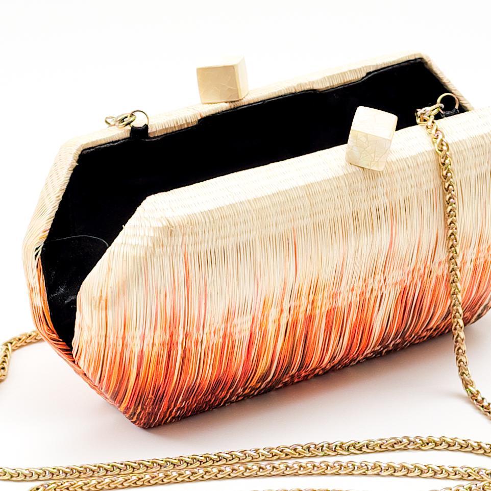 Clutches - Orange Clutch Purse - Handmade Clutch | LIKHÂ - LIKHÂ