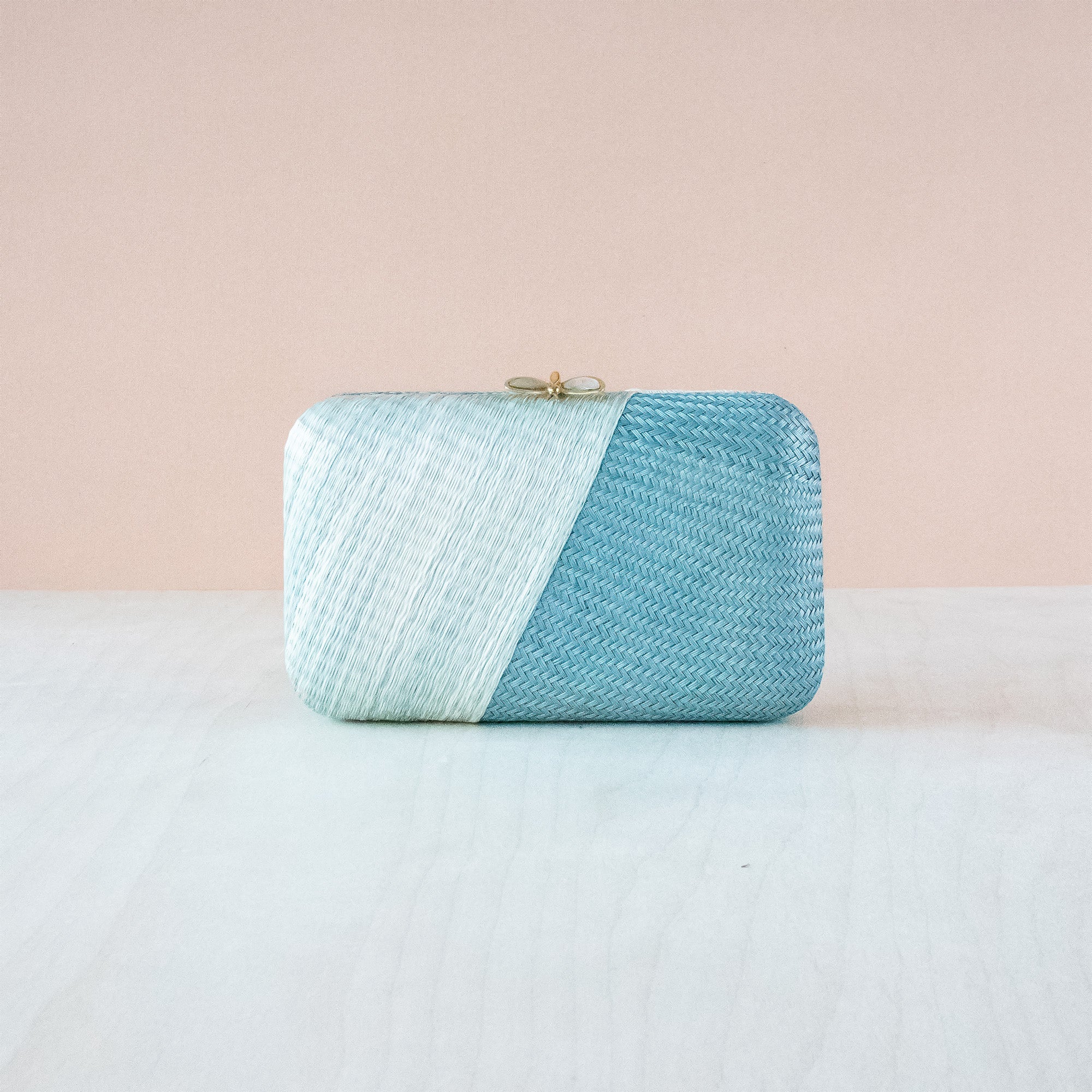 Clutches - Powder Blue Kimono Woven Clutch - Handcrafted Clutches | LIKHA - LIKHÂ
