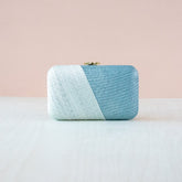 Clutches - Powder Blue Kimono Woven Clutch - Handcrafted Clutches | LIKHA - LIKHÂ