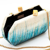Clutches - Teal Clutch Bag - Handmade Clutch | LIKHÂ - LIKHÂ