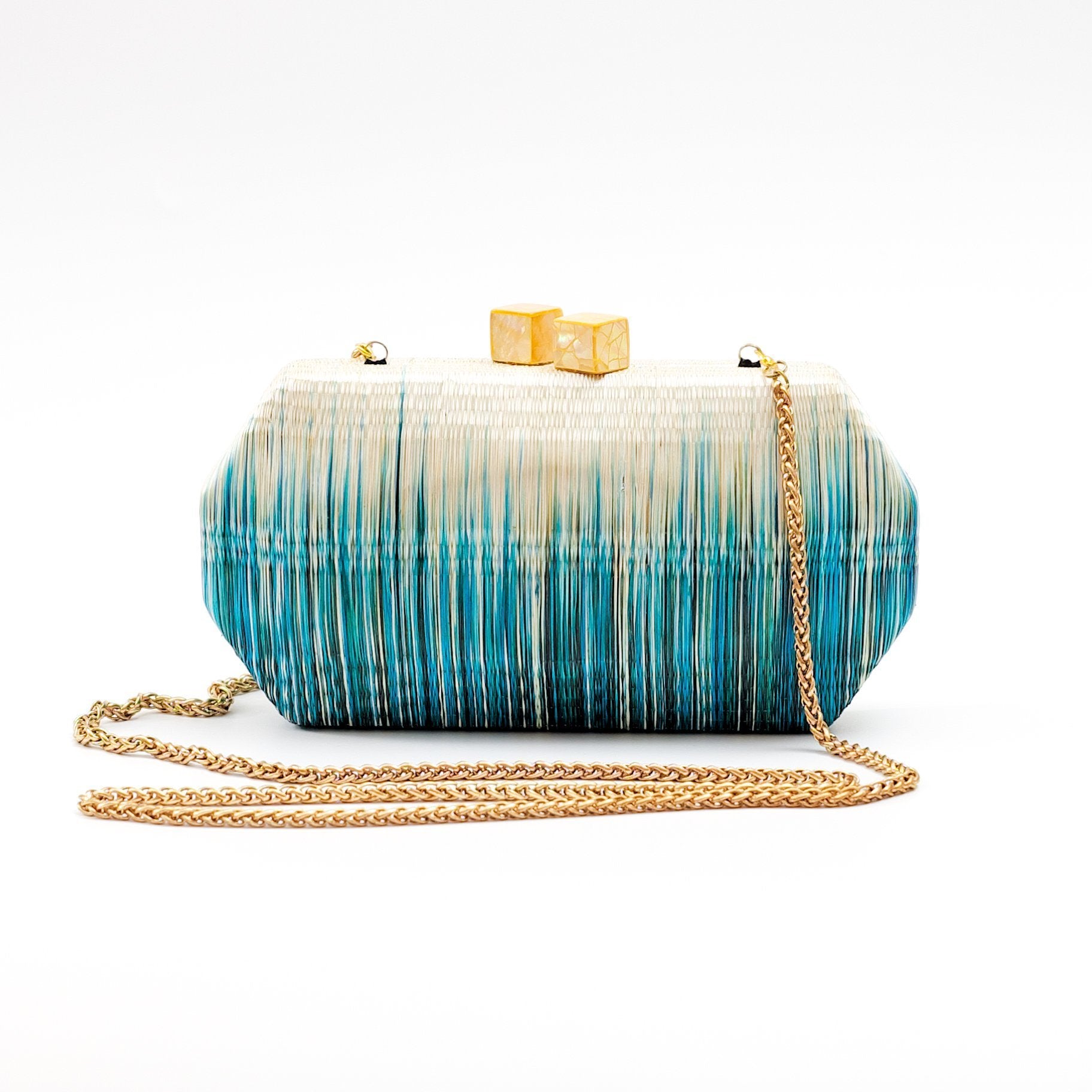 Clutches - Teal Clutch Bag - Handmade Clutch | LIKHÂ - LIKHÂ