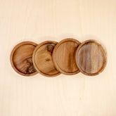 Coasters - Acacia Wood Coasters, set of 4 | LIKHÂ - LIKHÂ