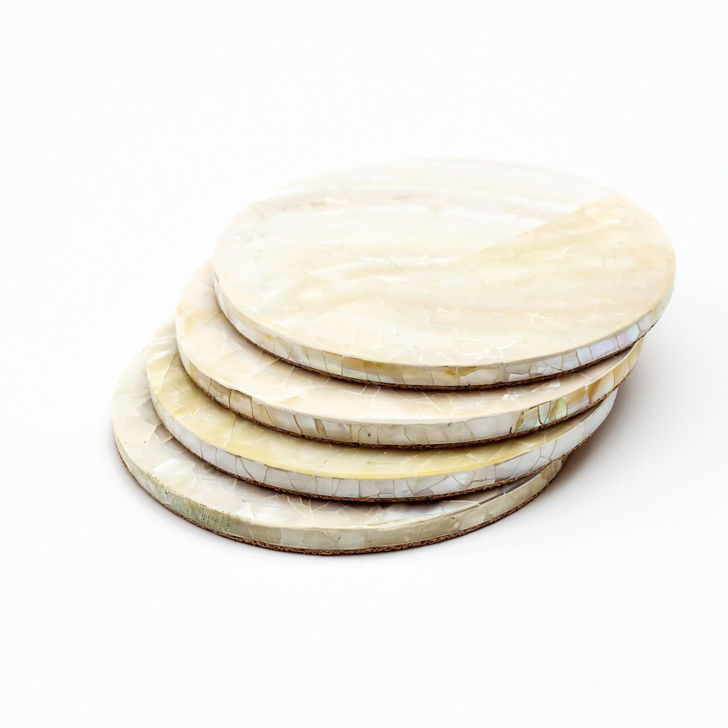 Coasters - White Mother of Pearl Coasters | LIKHÂ - LIKHÂ