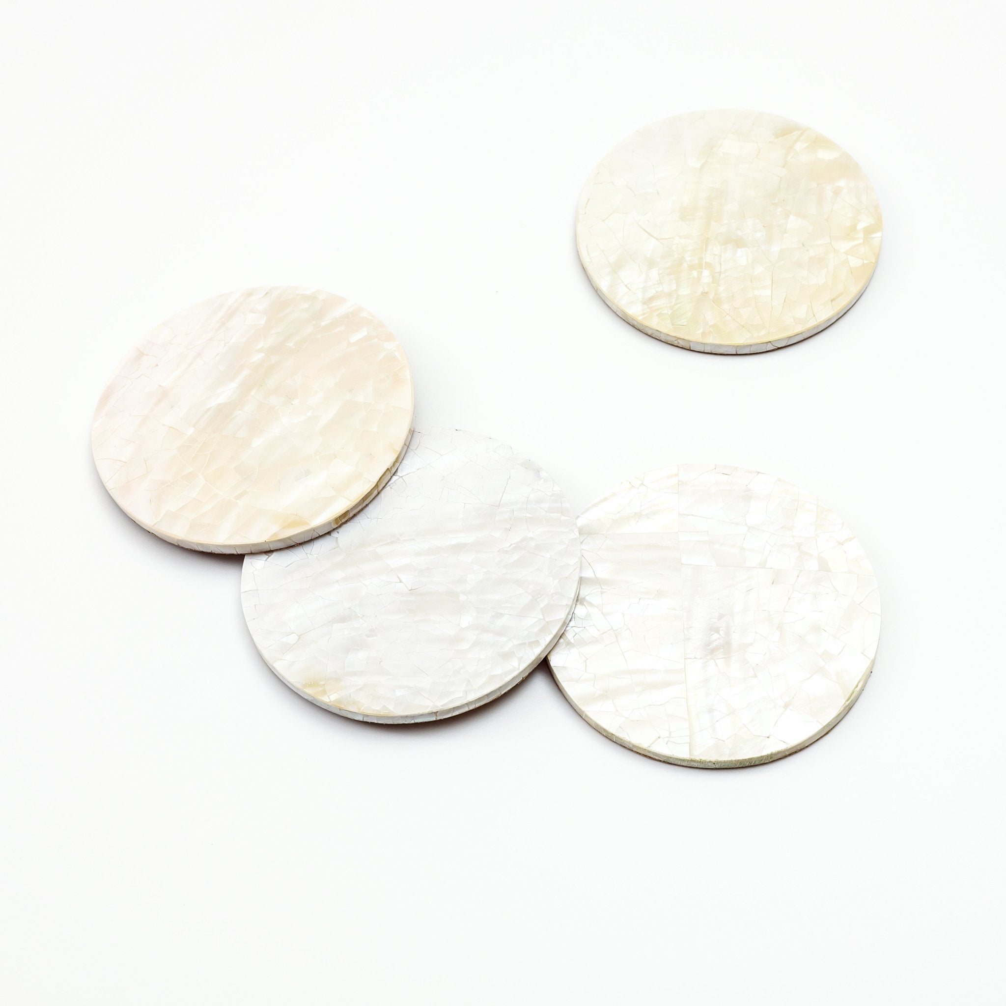 Coasters - White Mother of Pearl Coasters | LIKHÂ - LIKHÂ