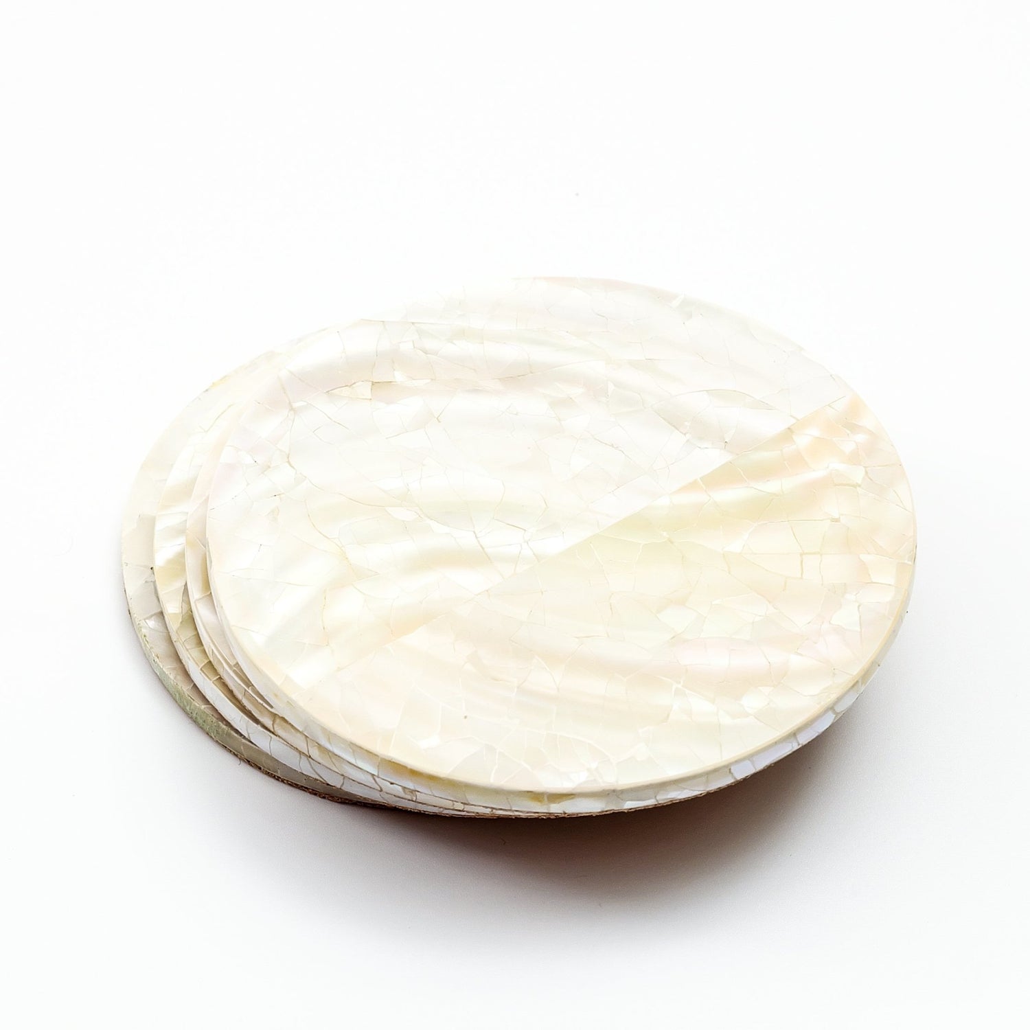 Coasters - White Mother of Pearl Coasters | LIKHÂ - LIKHÂ