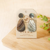 Earrings, Jewelry - Black Stud Earrings - Mother of Pearl | LIKHÂ - LIKHÂ