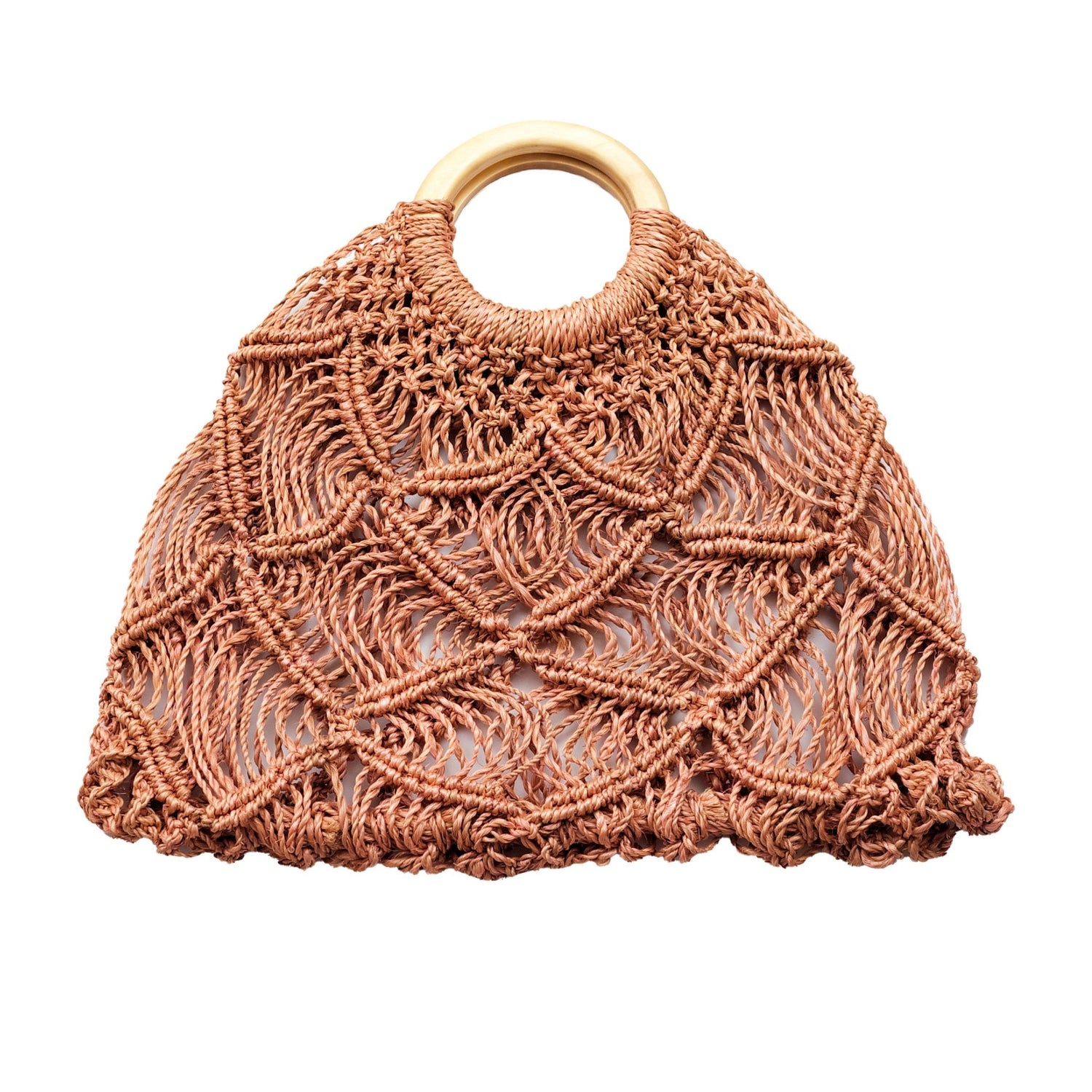 Handbags - Macramé Handbag, Dusty Rose | LIKHÂ - LIKHÂ
