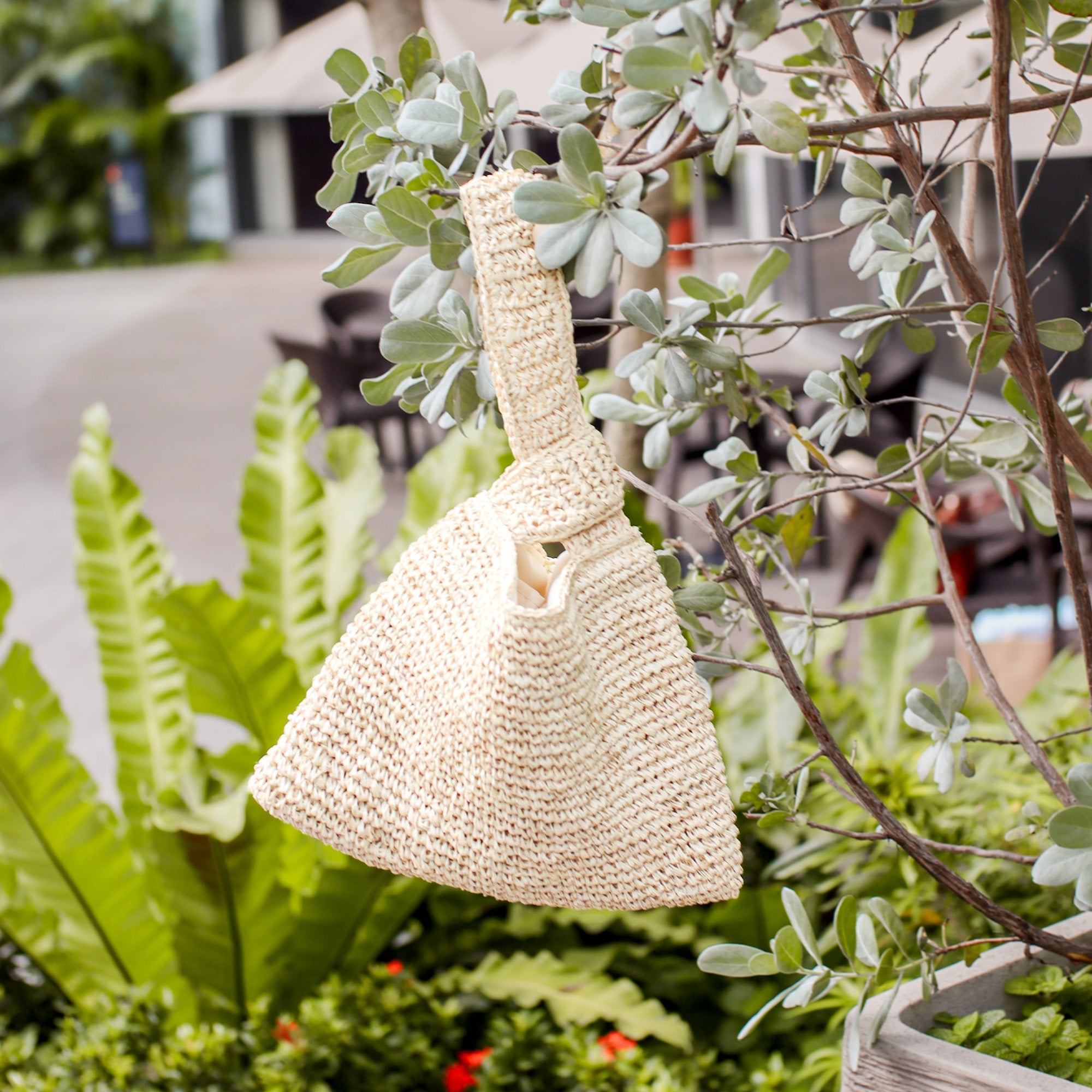 Handbags - Natural Crochet Japanese Knot Bag - Wrist Bag | LIKHA - LIKHÂ