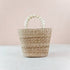 Handbags - Natural Small Market Tote Bag with Wood Bead Handles - Modern Woven Tote | LIKHA - LIKHÂ