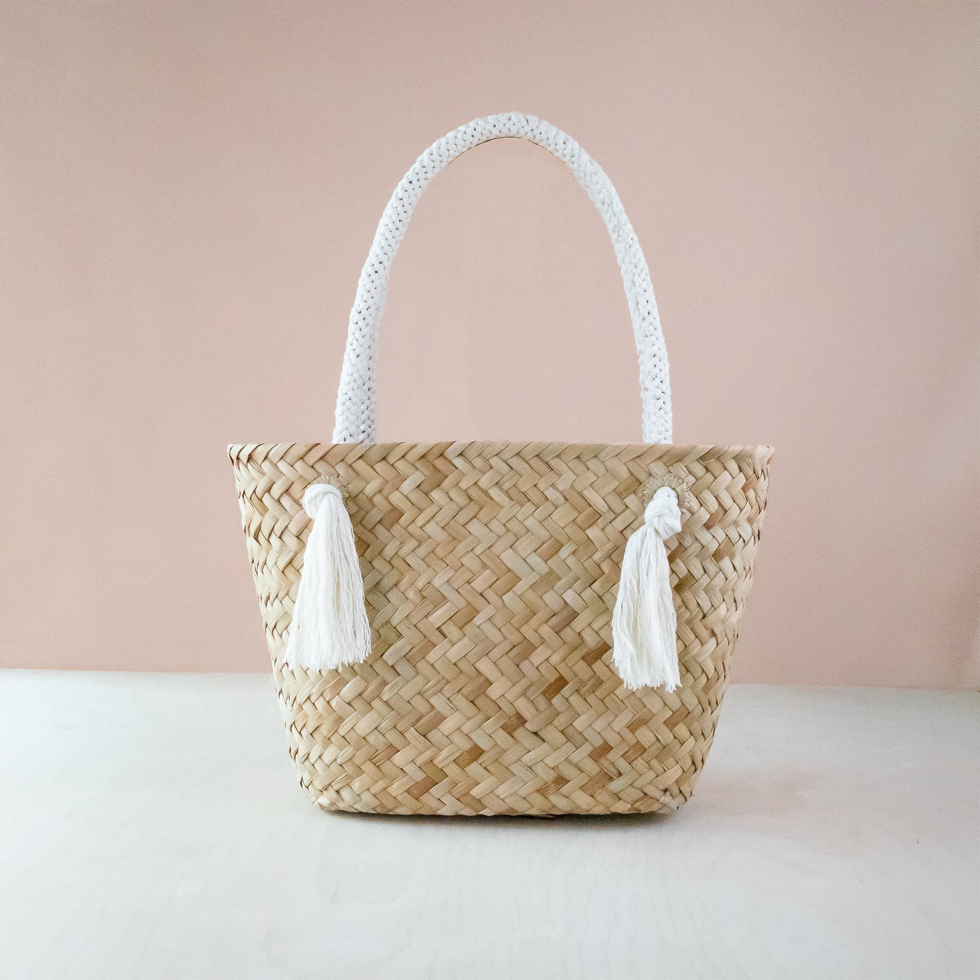 Braided beach bag on sale