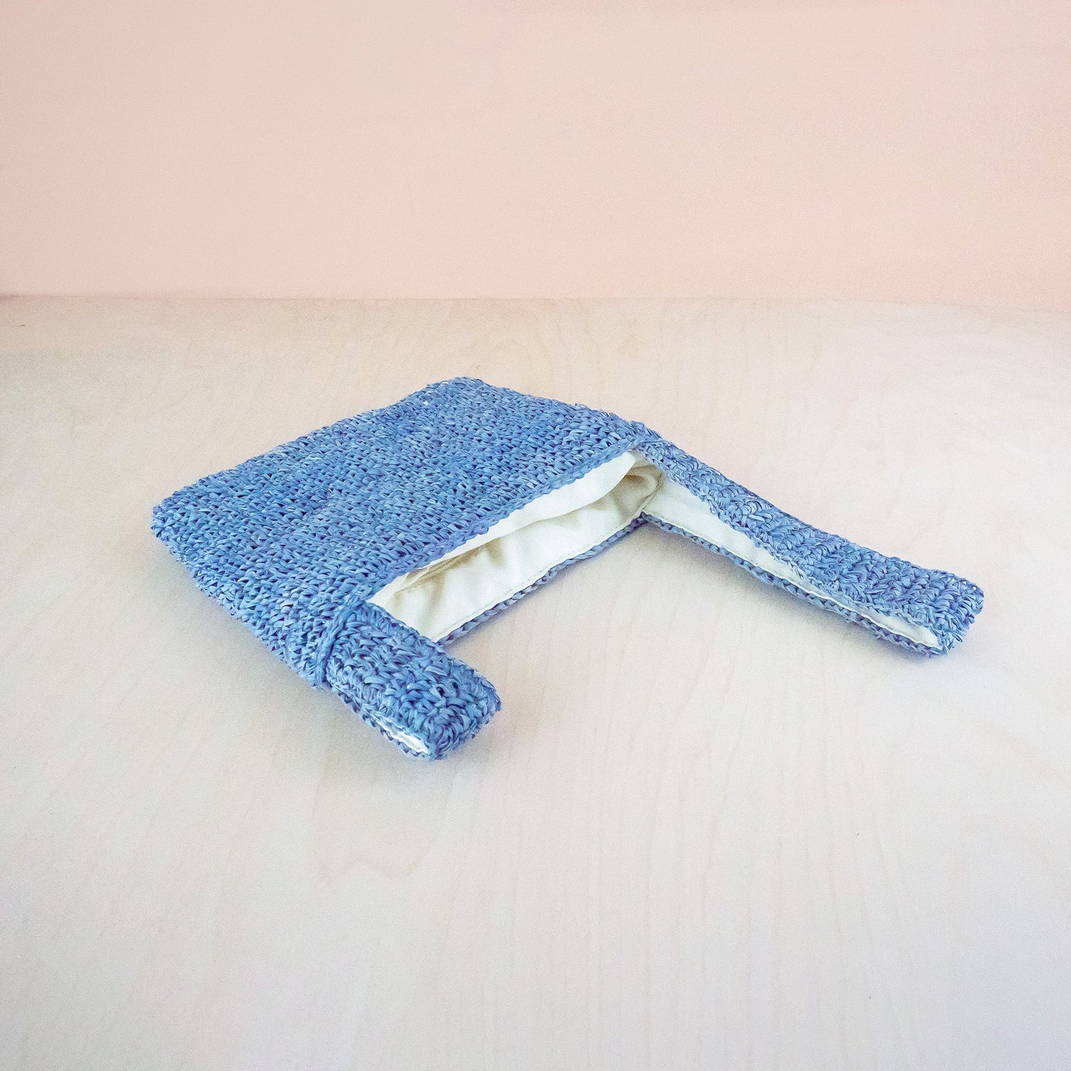 Handbags - Powder Blue Japanese Knot Bag - Raffia Purse | LIKHA - LIKHÂ