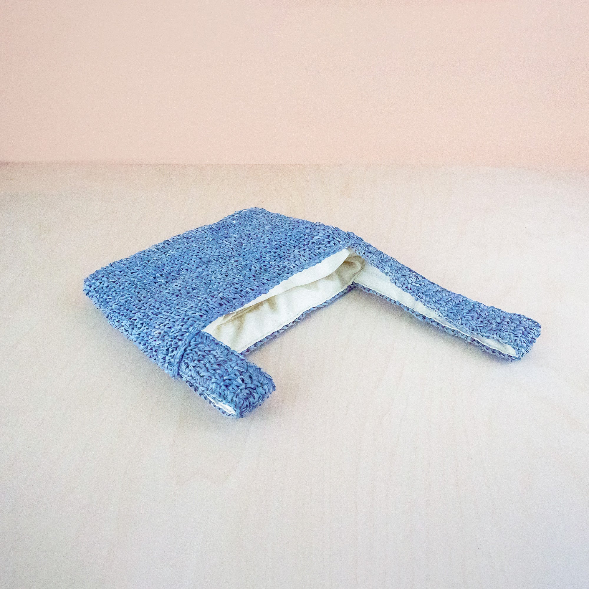 Handbags - Powder Blue Japanese Knot Bag - Raffia Purse | LIKHA - LIKHÂ