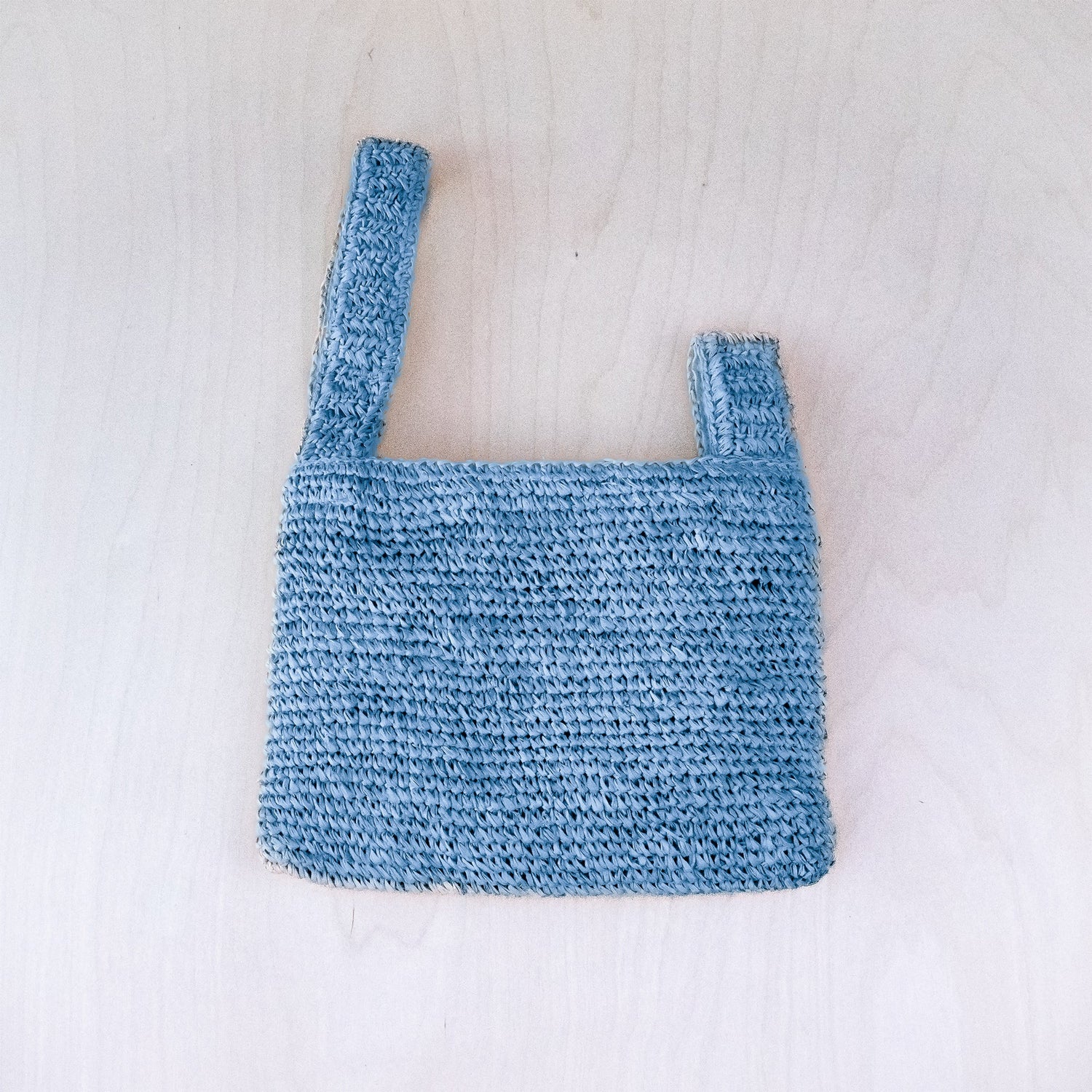 Handbags - Powder Blue Japanese Knot Bag - Raffia Purse | LIKHA - LIKHÂ