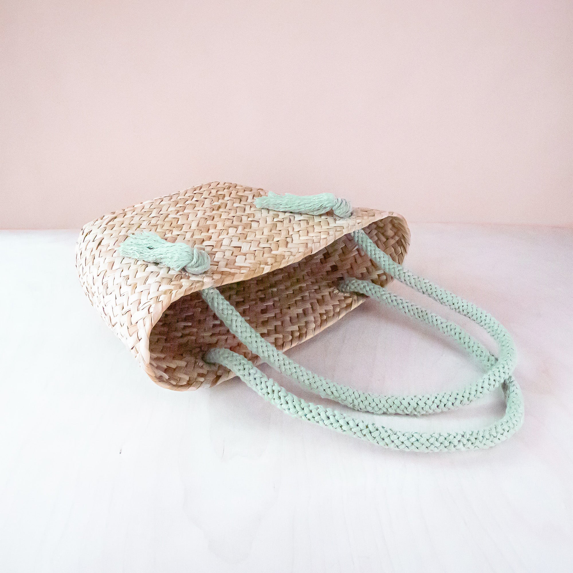 Handbags - Sage Seagrass Tote Bag with Wrapped Handles - Market Tote | LIKHA - LIKHÂ