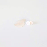 Jewelry - 3-in-1 Pearl White Circle and Halfmoon Geometric Studs - Mother of Pearl Earrings | LIKHÂ - LIKHÂ