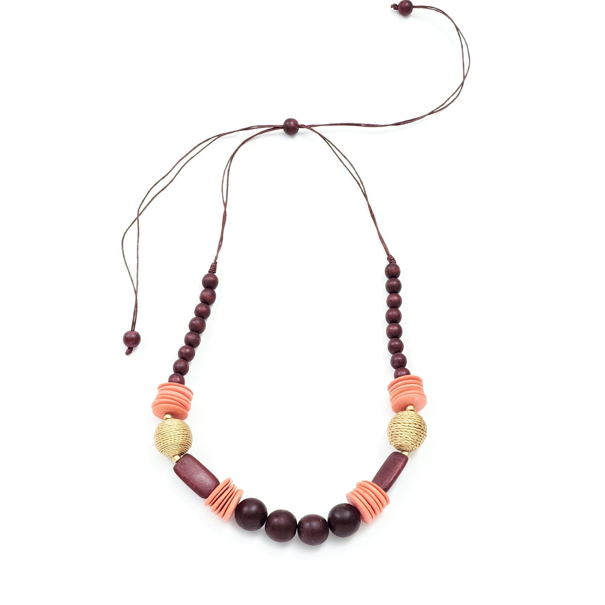 Jewelry - Burgundy Necklace - Artisan Necklace | LIKHÂ - LIKHÂ