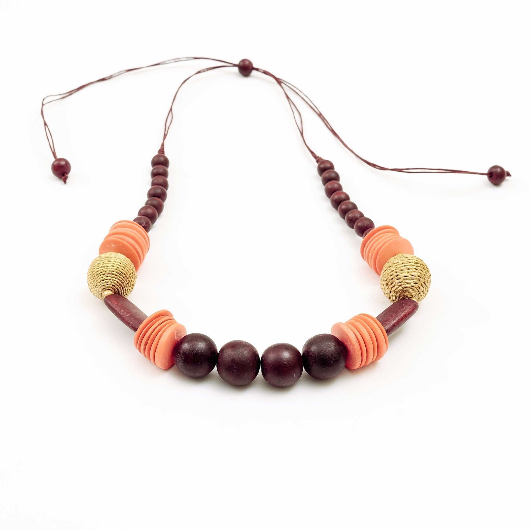 Jewelry - Burgundy Necklace - Artisan Necklace | LIKHÂ - LIKHÂ