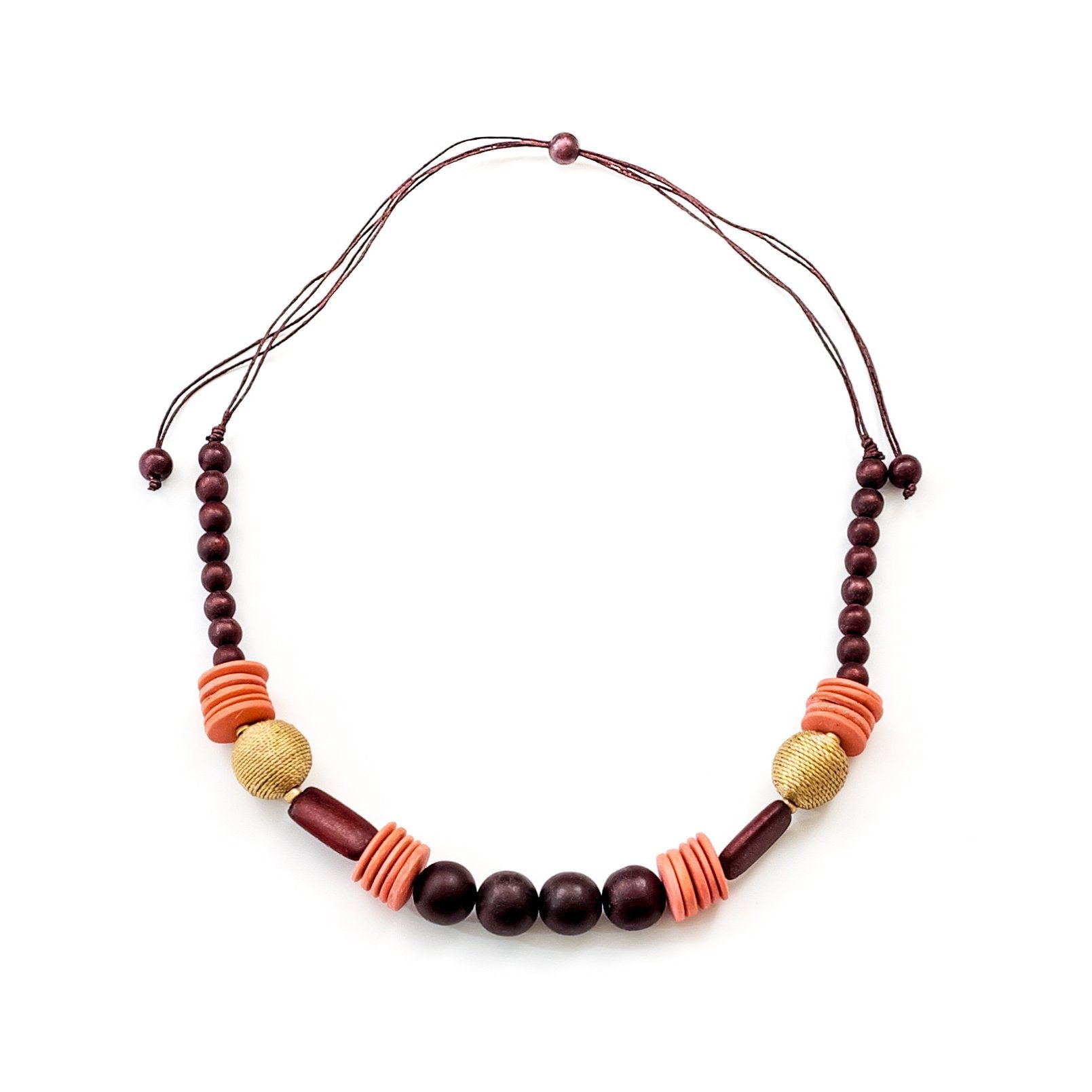 Jewelry - Burgundy Necklace - Artisan Necklace | LIKHÂ - LIKHÂ