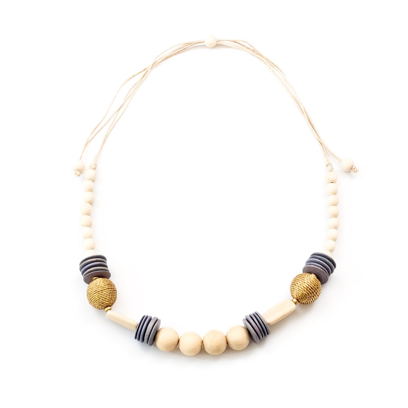 Jewelry - Cream Bead Necklace - Artisan Necklace | LIKHÂ - LIKHÂ