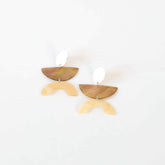 Jewelry - Light Tricolor Long Geometric Earrings - Dangle Earrings | LIKHÂ - LIKHÂ