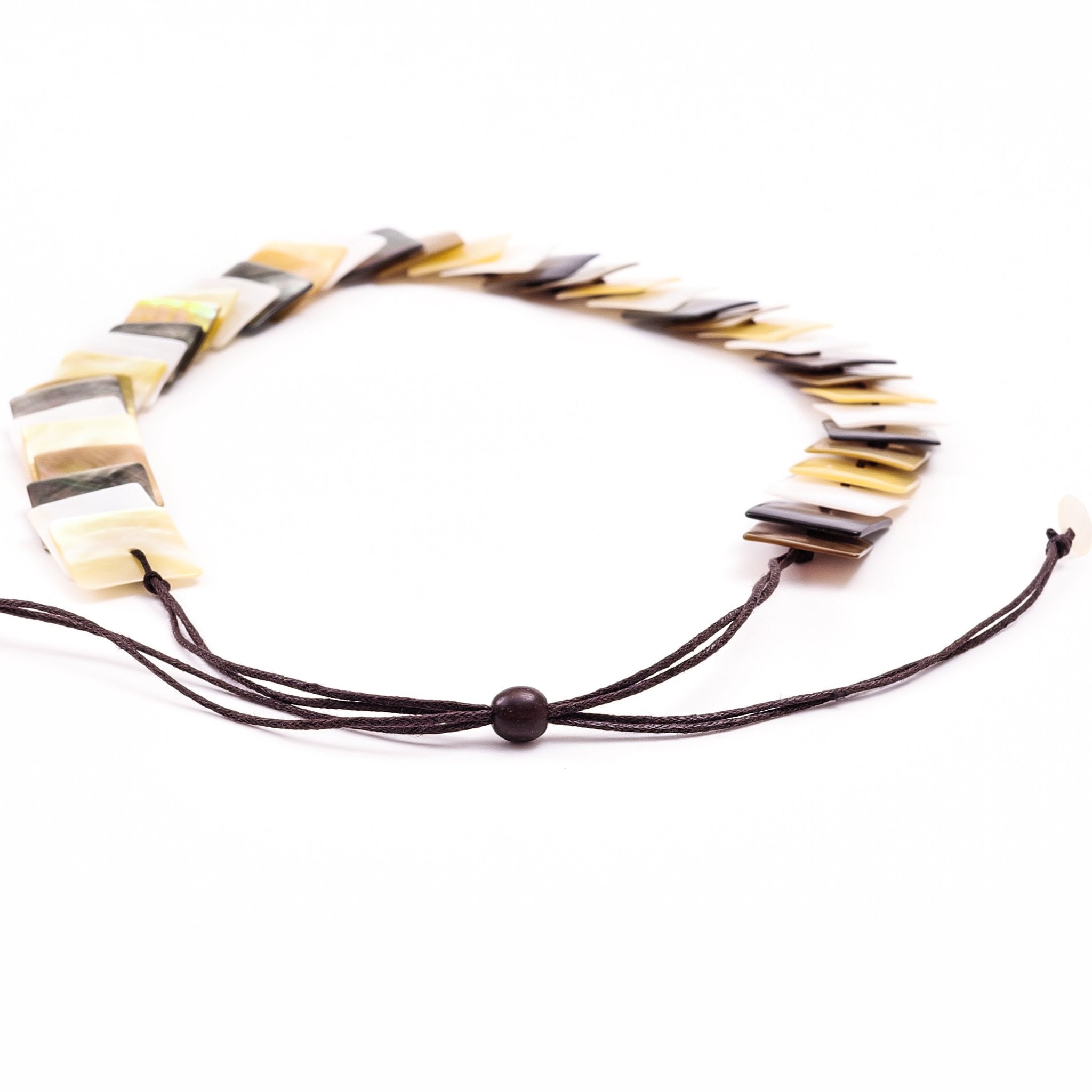 Jewelry - Mother of Pearl Squares Necklace - Multicolor | LIKHÂ - LIKHÂ