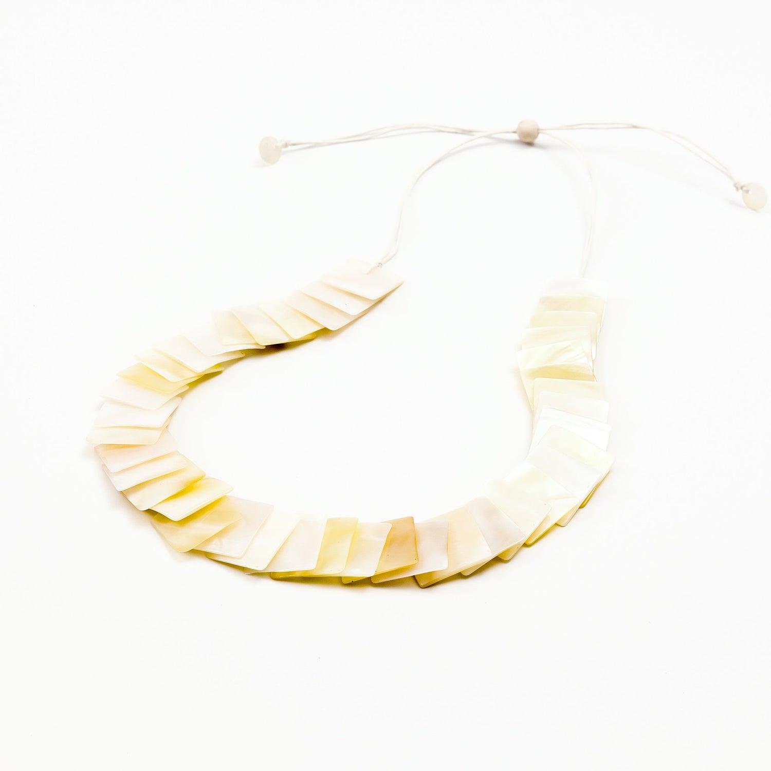 Jewelry - Mother of Pearl Statement Necklace - Golden Yellow | LIKHÂ - LIKHÂ