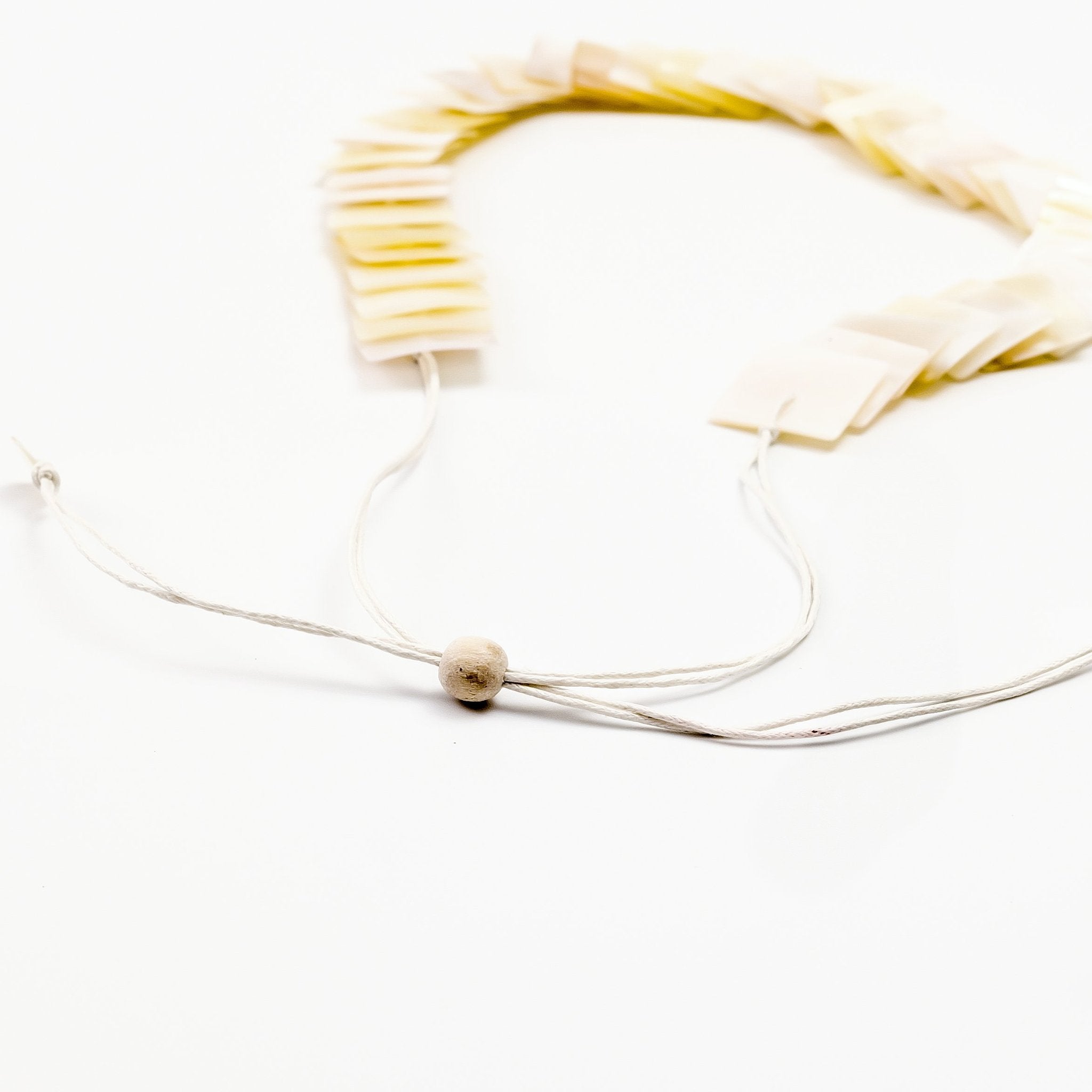 Jewelry - Mother of Pearl Statement Necklace - Golden Yellow | LIKHÂ - LIKHÂ