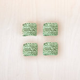 Napkin Rings - Sage Raffia Crochet Napking Rings, set of 4 - Natural Fiber | LIKHA - LIKHÂ