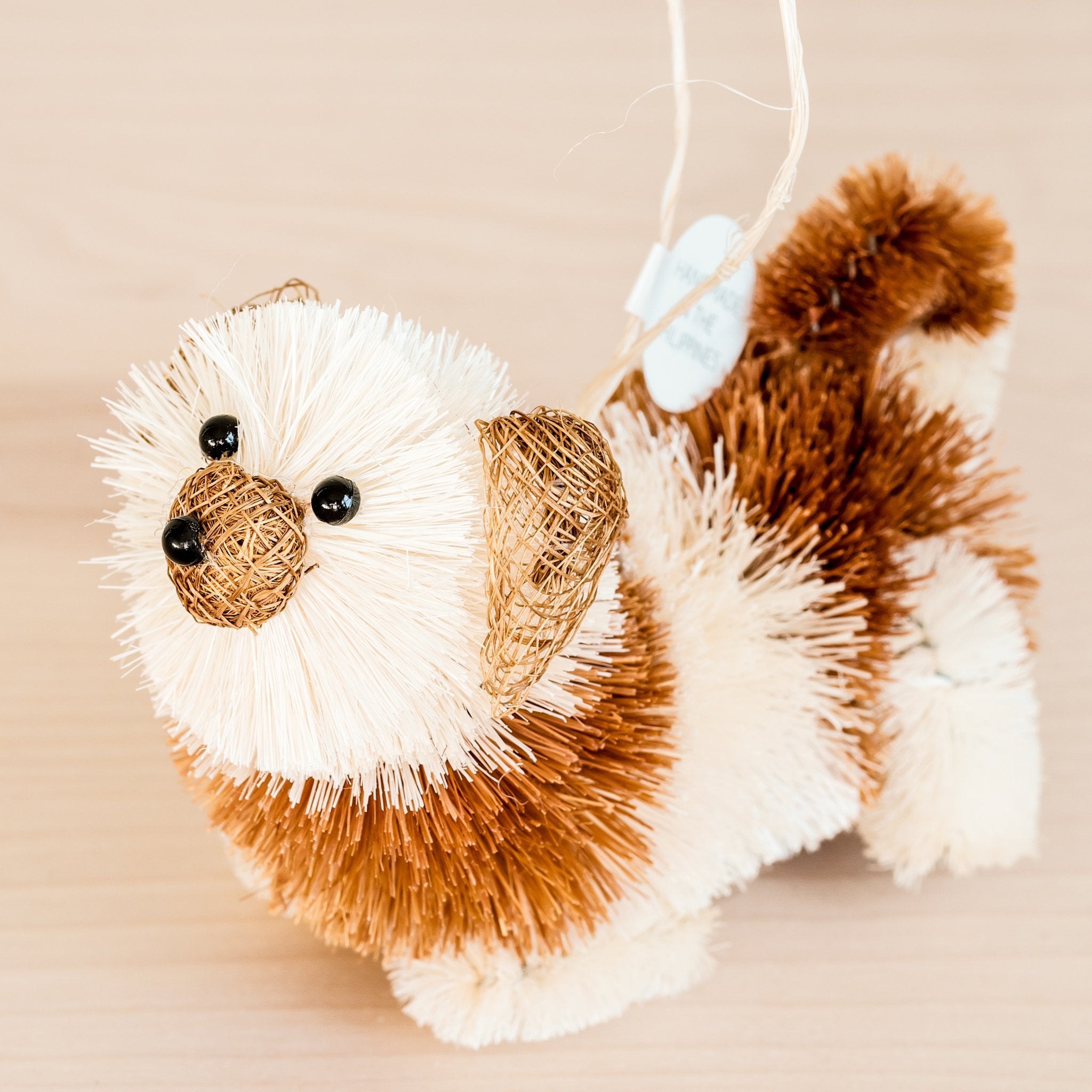 Ornaments - Puppy Ornament, Mahogany - Bottle Brush Ornaments | LIKHÂ - LIKHÂ