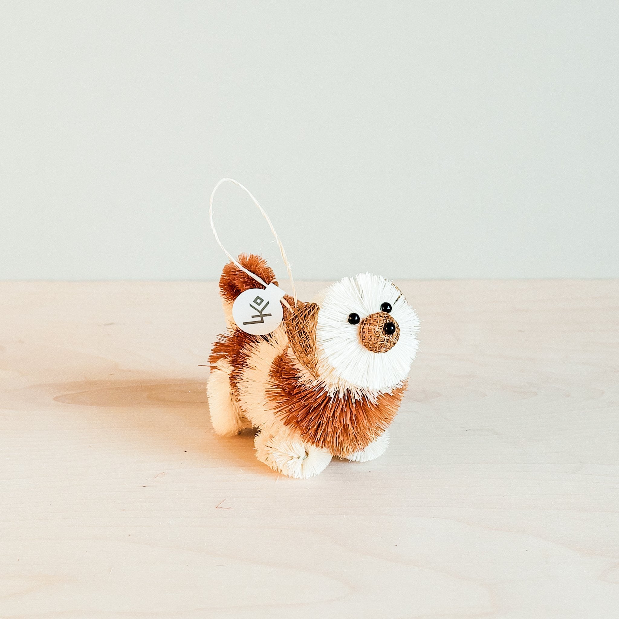 Ornaments - Puppy Ornament, Mahogany - Bottle Brush Ornaments | LIKHÂ - LIKHÂ