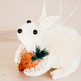 Ornaments - Set of 3 Bunny Ornament, White - Natural Ornaments | LIKHÂ - LIKHÂ