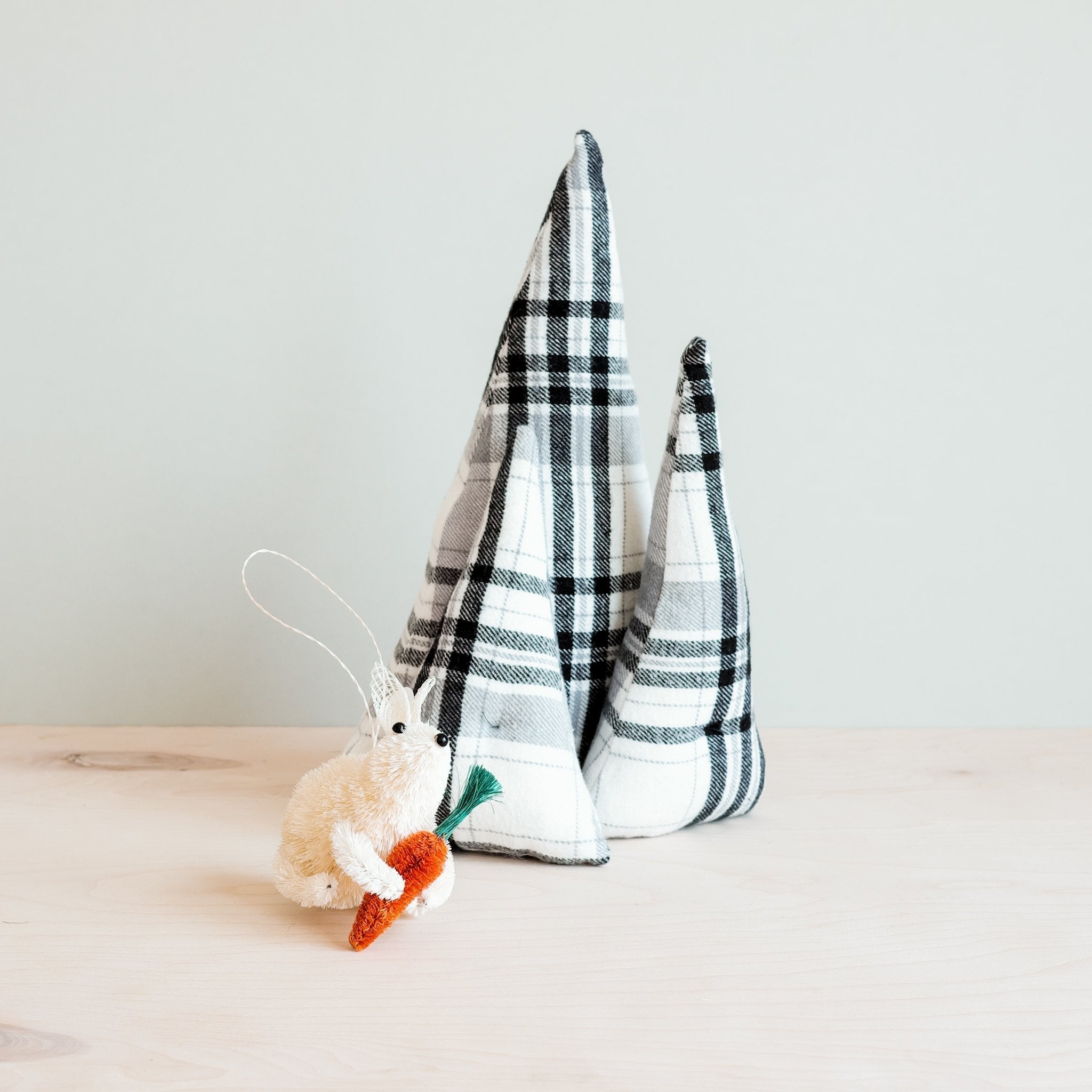 Ornaments - Set of 3 Bunny Ornament, White - Natural Ornaments | LIKHÂ - LIKHÂ