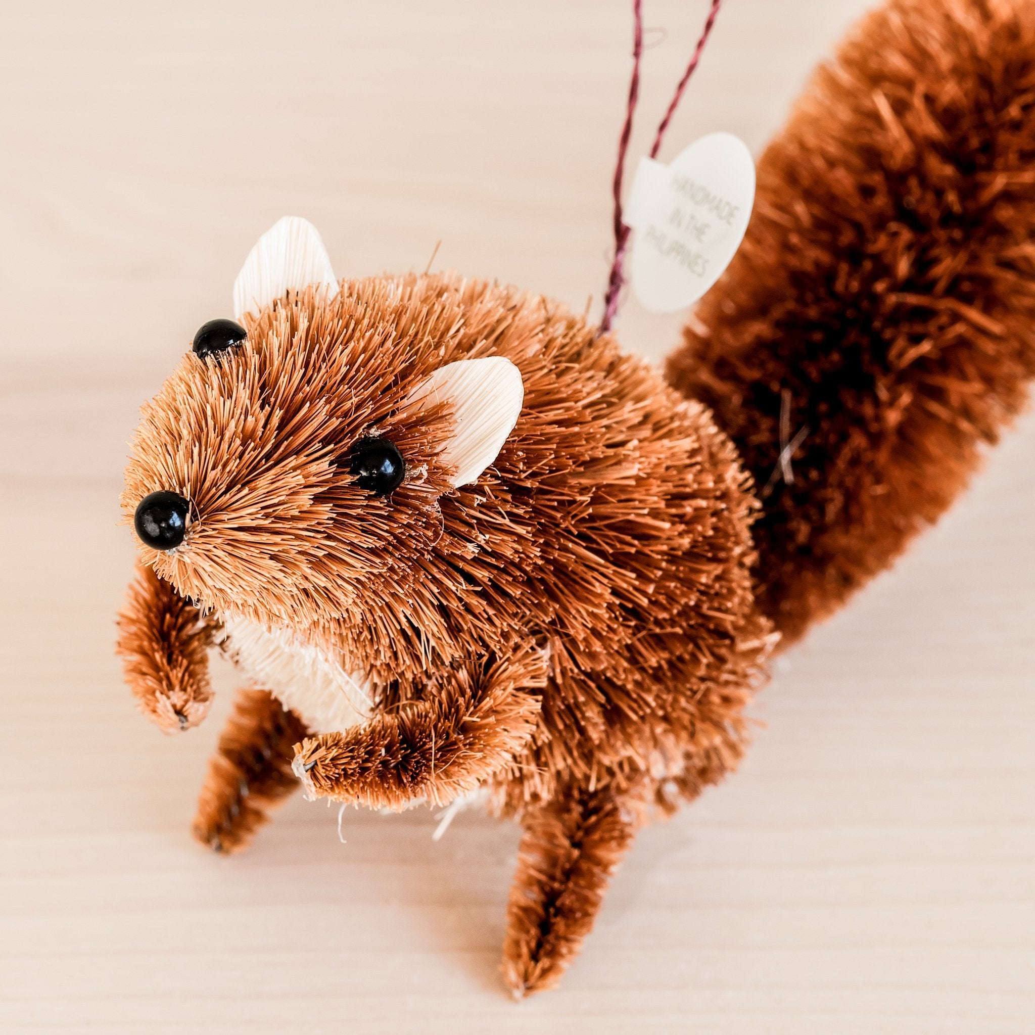 Ornaments - Squirrel Ornament, Mahogany - Bottle Brush Ornaments | LIKHÂ - LIKHÂ